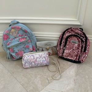 Mini bag packs and makeup/pencil bag